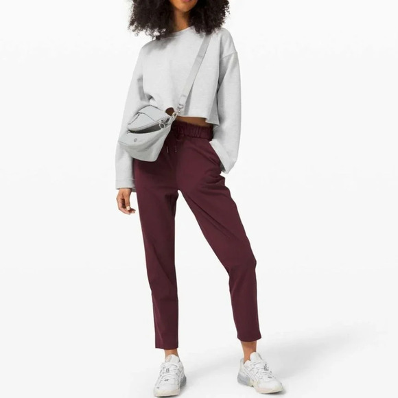 Lululemon Keep Moving Pant Cassis Burgundy Wine  Size 4 - Picture 1 of 8
